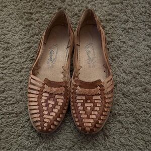 Women's Brown Leather Huarache Shoes
